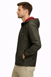 Chaqueta cortavientos reversible con capucha desmontable – Ligera y cómoda para todo tipo de clima, de doble color y con tejido transpirable - Product Image 3