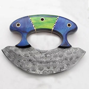 Cuchillo Ullu Burraq Hecho a Mano con Acero de Damasco, Mango de Acero de Damasco, Ambidiestro, Apto para Lavavajillas, Ecológico, Acabado Mate - Product Image 5