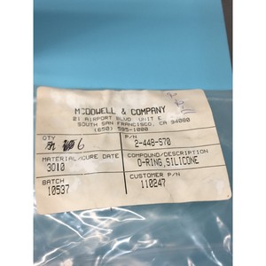 โอริง MCDOWELL 2-448-S70 จำนวน 6 ชิ้น, 2-448 - อุปกรณ์และอะไหล่เซมิคอนดักเตอร์ระดับโลกที่เชื่อถือได้ที่ - Product Image 3