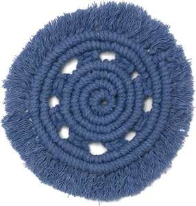 Alfombra Redonda de Macramé Hecha a Mano con Flecos, Tapete Trenzado Estilo Boho para Sala de Estar, Dormitorio o Decoración de Cuarto Infantil - Product Image 6