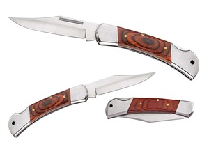 Couteau pliant de poche OEM personnalisé en acier inoxydable avec manche en bois, mini couteau de chasse, camping, survie en plein air, qualité industrielle - Product Image 3