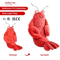 Fournisseur de jouets en peluche personnalisés, homard en peluche, jouet en peluche doux, animal marin en peluche, poupée en peluche pour enfants, cadeau