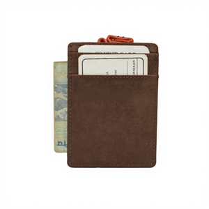 Handmade Simple Credit <b>Card</b> <b>Holder</b> Brown Male Genuine Leather <b>Card</b> <b>Holder</b> <b>Wallet</b> - Product Image 5