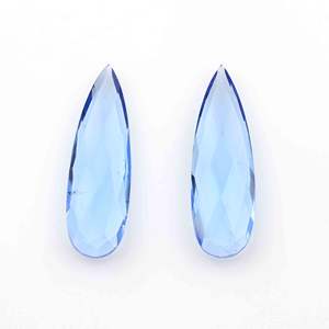 Precio de fábrica Natural suizo azul Topacio cuarzo 10x30mm pera Briolette cuentas calibradas piedras preciosas sueltas para proveedor de fabricación de joyas - Product Image 1