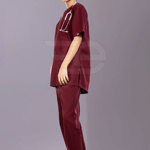 Hospital <b>Uniform</b> <b>Scrubs</b> Set Custom Logo Knitted Comfortable Lightweight Professional Medical Workwear for Healthcare Staff - Product Image 6