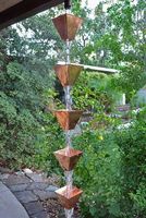 Chaîne de pluie en métal abordable, construction robuste, fonction de guidage de l'eau de pluie pour jardin, véranda, balcon, décoration extérieure