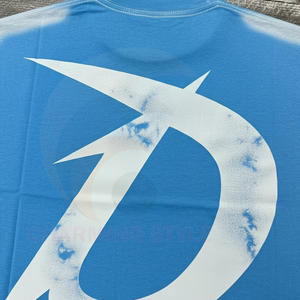 Camiseta Gráfica Oversize de Algodón 100% con Lavado Ácido Estilo Gótico Vintage para Hombre, Venta al por Mayor, Diseño Desgastado Streetwear - Product Image 6