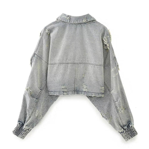Chaqueta Vaquera para Mujer con Forro Sherpa, Cálida, Informal, Mezcla de Algodón, Ropa de Invierno, Proveedor Mayorista de Fábrica OEM ODM Personalizado - Product Image 2