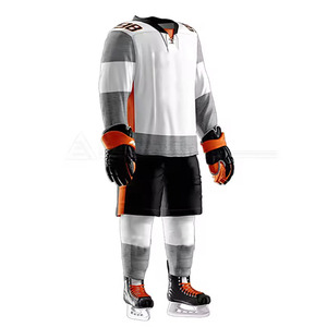 Nouveau style, uniforme de hockey sur glace imprimé durable 100% coton antibactérien avec logo personnalisé, faible MOQ, prix compétitif - Product Image 5