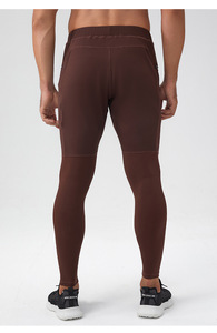 <b>Men</b> Full Length Solid Color Spandex Nylon <b>Compression</b> Pants Drawstring Waist Quick Dry <b>Leggings</b> - Product Image 6