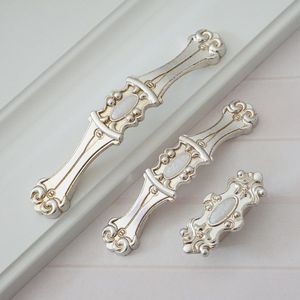 Wardrobe Cupboard Dresser Handle Pull Knob Antique Silver Classic Furniture Hardware Handle Kitchen Cabinets Sliding Door Drawer - Product Image 4