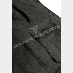 Veste d'hiver pour homme, chaude et chauffante, 100% laine, anti-boulochage, longue veste de chasse pour homme - Product Image 5