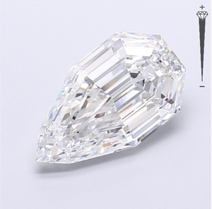 Diamant de laboratoire CVD LG 772678531 ROYAL GEMS, certifié IGI, 5,03 carats, taille poire nonagon, couleur D, clarté VVS1, pour la fabrication de bijoux - Product Image 3