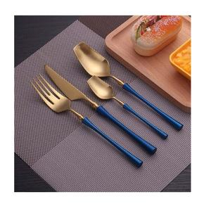 Juego de cubiertos con mango pulido y coloreado, diseño moderno, utilizado en bodas, hoteles, restaurantes, fiestas en casa. - Product Image 3