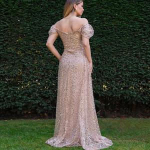 Vestido de Noche de Lujo con Lentejuelas Estilo Champán, Silueta Recta, Escote Corazón, Vestido Formal de Gala, Antiestático para Mujer - Product Image 4