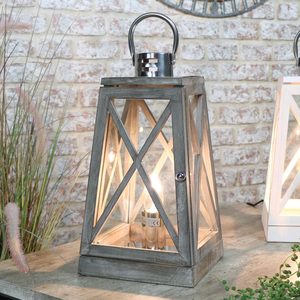 Wholesale Farmhouse Wood <b>Lantern</b> Decorative Retro Glass Hanging <b>Table</b> Candlestick <b>Lamp</b> for Holiday Wedding Garden Home Decor - Product Image 1