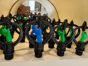 Buse d'irrigation de jardin en plastique à filetage mâle 1/2 pouce, à entraînement par engrenage 360°, pour ferme et serre, couleur verte, rotation papillon - Product Image 6