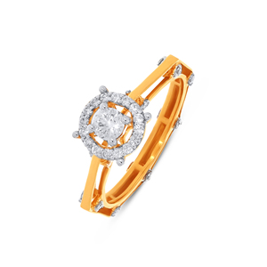 แหวนเพชรทองคำขาว 18K รุ่น Eternal Sunburst ประดับเพชรแบบ Halo ฉลุลายละเอียดอ่อนด้วยทองคำขาว 18K พร้อมประดับเพชรแบบ Pavé ระยิบระยับ - Product Image 1