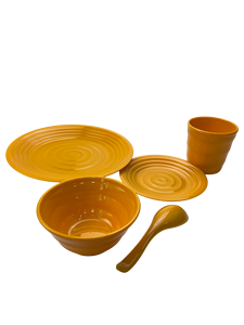 Ensemble de vaisselle MIT Eco-Friendly PGT 5 pièces : Options vibrantes — Jaune soleil - Product Image 2