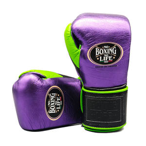 Guantes de Boxeo Profesionales No Boxing No Life de Cuero Vacuno Premium, Ligeros, con Correa de Muñeca Ajustable y Cierre de Gancho y Bucle - Product Image 4