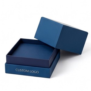 Boîte carrée rigide avec logo personnalisé, doublure en satin et ruban pour l'emballage de bijoux, montres et lunettes - Product Image 3