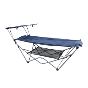 Hamaca Moderna para 2 Personas con Toldo, Silla Columpio de Metal y Ratán para Parque - Product Image 1