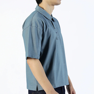 Camisas Casuales para Hombre al por Mayor, Mezcla de Poliéster, Diseño Sólido, Manga Corta, Cierre de Botones, Forro Polar Transpirable de 220g, Servicio OEM - Product Image 6