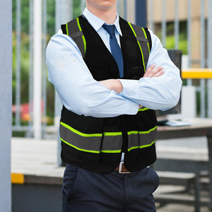 เสื้อกั๊กนิรภัยแบบ OEM บริการซิปด้านหน้า ไม่มีแขน คอตั้ง กระเป๋าหน้าลึก - Product Image 5