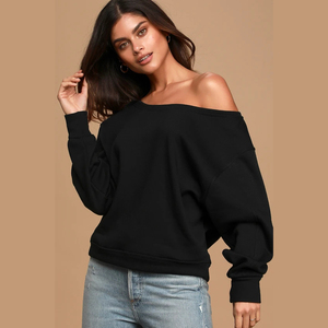 Sweat-shirt décontracté léger à col large et manches longues pour femme, doux, de haute qualité, personnalisable, idéal pour l'hiver et le quotidien - Product Image 1