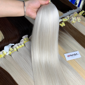 Precio de fábrica Color platino Alta calidad Mejor virgen Raw Vietnamita Cabello humano a granel para revendedores - Product Image 5