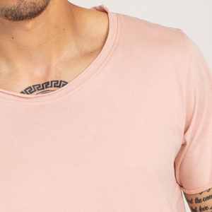 T-shirts décontractés pour hommes, col en V, style basique, en coton, respirants, pour l'été, t-shirts simples à col en V pour hommes - Product Image 6