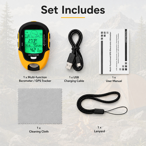 Altímetro GPS Portátil, Barómetro, Brújula Digital, Termómetro, Monitor Meteorológico, Impermeable, para Senderismo y Camping - Product Image 2