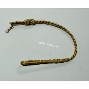 Cordón de mylar dorado con cuerda de algodón para uniforme, cordón de hombro con silbato, gancho metálico en color plateado o dorado - Product Image 1