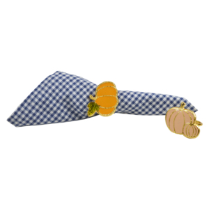 Meilleur porte-serviettes en émail motif citrouille pour décorations de table, mariages et hôtels – Anneaux de serviette design - Product Image 1