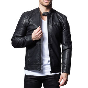 Chaquetas de cuero reflectantes brillantes originales Brando para hombre con logotipo personalizado impreso abrigos al por mayor de lona de calle para motociclistas - Product Image 1