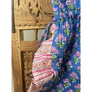 Sac fourre-tout matelassé Nivi Garden à imprimé bloc, grande capacité pour femme, sac à main tendance d'été en velours côtelé et nylon, usage quotidien, fermeture ouverte, pas cher - Product Image 4