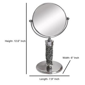 Luxury Silver Bathroom Organizer <b>Set</b> <b>Mirror</b> Towel Stand Cleaner Brush Holder Ideal For Daily Hygiene And Guest Ready Bathrooms - Product Image 3