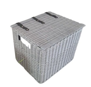 Cesto de Ropa Ecológico de Ratán con Tapa, Cesto de Almacenamiento Tejido a Mano para Dormitorio y Baño - Product Image 3