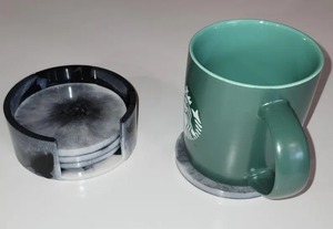 Classic Stone Resin <b>Coasters</b> Eco-Friendly Premium <b>Drink</b> <b>Coasters</b> with Customizable Size Design - Product Image 2