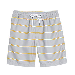 Shorts de bain écologiques pour hommes, personnalisés, en tissu Oxford 100% polyester, taille mi-haute, fermeture élastique, séchage rapide - Product Image 1