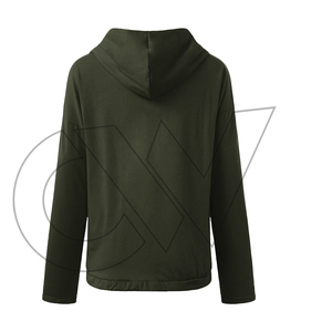 เสื้อสเวตเชิ้ตมีฮู้ดสีเขียวมิ้นท์สำหรับผู้หญิง ยี่ห้อ Carewear ผลิตจากผ้าผสมโพลีเอสเตอร์/คอตตอน ระบายอากาศได้ดี แขนยาว เหมาะสำหรับใส่ลำลองในฤดูหนาว - Product Image 3