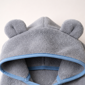 Ensemble de serviettes à capuche pour bébé, douces, absorbantes, 100% coton éponge, unisexe, logo personnalisé, séchage rapide, portables, écologiques, certifiées OEKO-TEX - Product Image 4