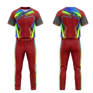 ชุดยูนิฟอร์มเบสบอลคอวีพิมพ์ลายแบบซับลิเมชั่น คุณภาพสูง ระบายอากาศได้ดี แห้งเร็ว ซับเหงื่อ สำหรับผู้ใหญ่ชาย สีตามสั่ง - Product Image 5