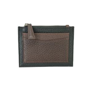 Wholesale Genuine <b>leather</b> Mini Card Holder With <b>Key</b> <b>Chain</b> RFID Blocking Wallet Cow Pebble Online Ready Sale Direct Factory Cost - Product Image 1