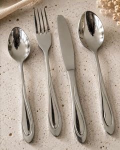 Ensemble de couverts en acier inoxydable poli miroir, couteau, fourchette, cuillère pour mariage, restaurant, fête - Product Image 3