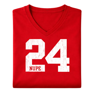 T-shirt à col en V Kappa Alpha Psi numéro 24, vêtements de fraternité grecque avec motif audacieux, confort premium et coupe élégante - Product Image 6