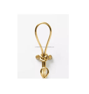 Decorative vintage inspired brass wall hooks <b>for</b> wall decoration and daily item <b>hanging</b> in any home area - Product Image 2