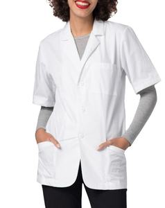 เสื้อกาวน์แพทย์แขนยาวผ้าฝ้ายแท้ 100% สำหรับขายส่ง ยูนิฟอร์มโรงพยาบาล สีขาว รับสกรีนโลโก้และออกแบบเองได้ - Product Image 1
