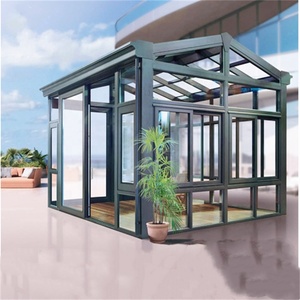 Véranda murale <span class=keywords><strong>en</strong></span> aluminium de style europé<span class=keywords><strong>en</strong></span> moderne avec serre teintée et moule de toit <span class=keywords><strong>en</strong></span> triangle pour villas - Product Image 2