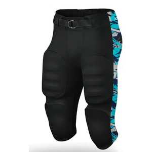 Pantalones de Fútbol Americano para Hombre, Acolchados, con Diseño de Camuflaje Sublimado, Negro, Verde Azulado, Blanco, Ajustados, con Cierre de Cinturón, para Todas las Temporadas, Ropa Deportiva - Product Image 5